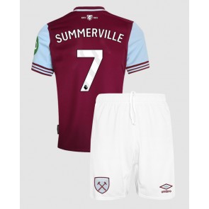 Billiga West Ham United Crysencio Summerville #7 Hemmatröja Barn 2024-25 Kortärmad (+ Korta byxor)